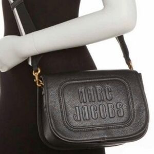 Marc Jacobs Retro Crossbody Messenger Bag in Black and Gold